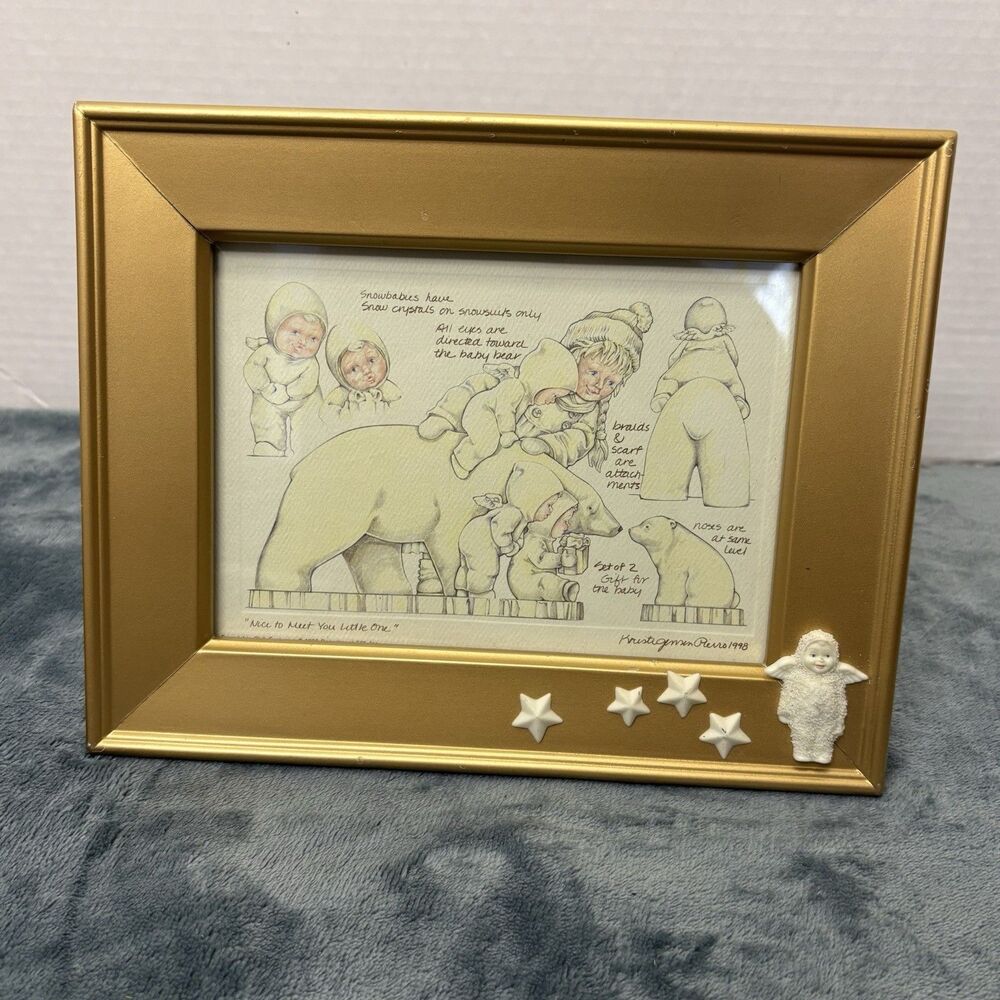 Depart. 56 Snowbabies Friendship Club Picture Frame 1998-1999 - Picture 1 of 9